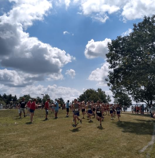 high school boys running a cross country race