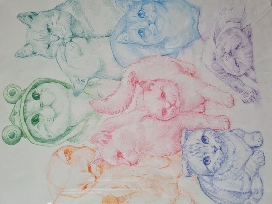 character cats drawn by Elena Buyanova