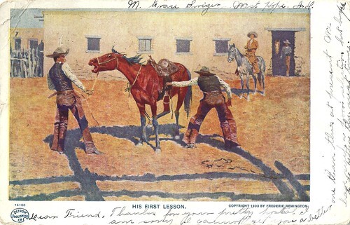 His First Lesson (Frederic Remington, 1903)