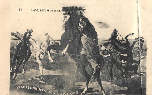 Buffalo Bill Wild West, Amusements des cowboys, no.14 ed. unknown. grote scheur