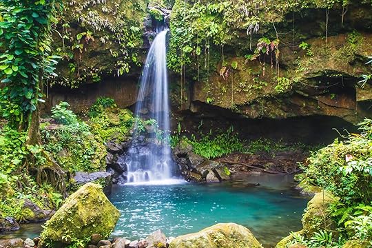 dominica waterfall in the caribbean