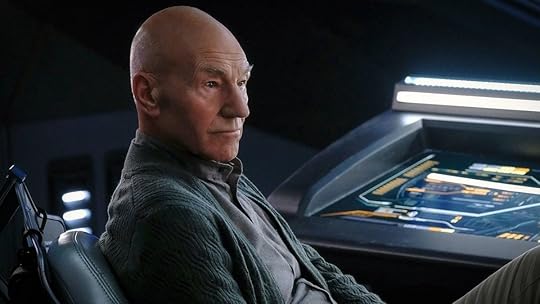 Sir Patrick Stewart as Jean Luc on board La Sirena in Star Trek: Picard.