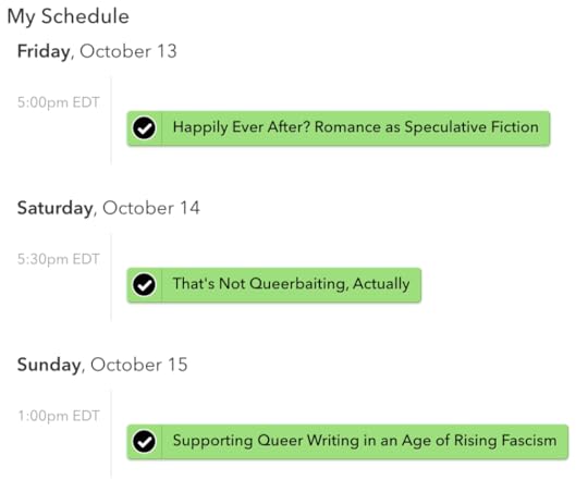 My ScheduleFriday October 13—5:00p EDT;