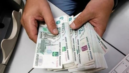 Russian bank notes.