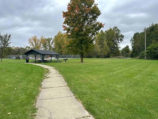 Pavilion and entrance to trail at Ketchum Park