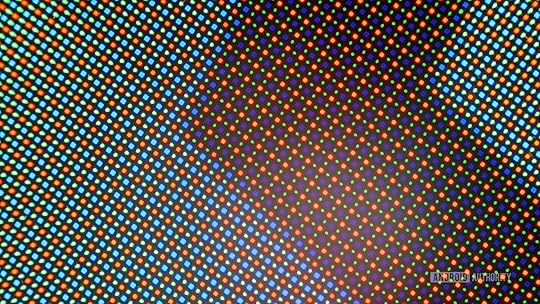 Samsung Galaxy S8 screen under microscope