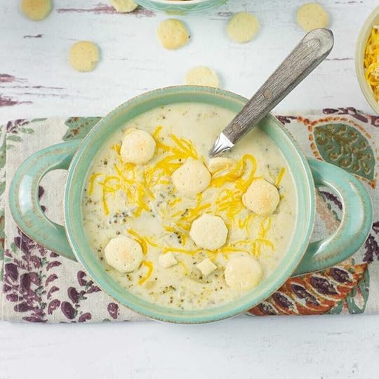 Instant Pot Cream of Broccoli Soup in a soup bowl.