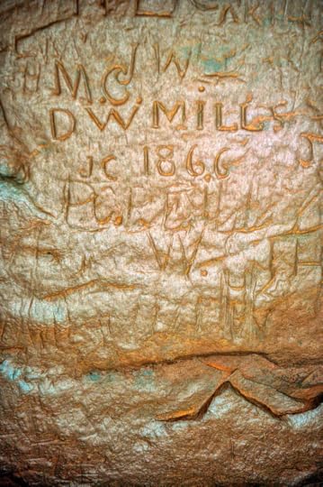Inscriptions in Spalding's Cavern at Garden of the Gods.