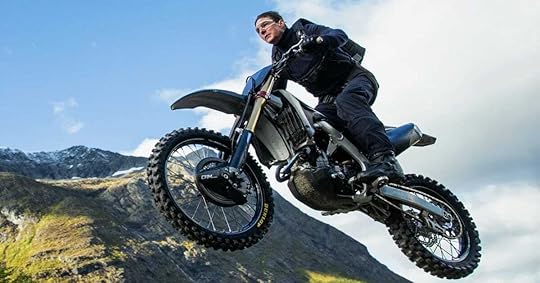 Tom Cruise riding a sickass motorcycle in Mission: Impossible – Dead Reckoning Part One (2023)