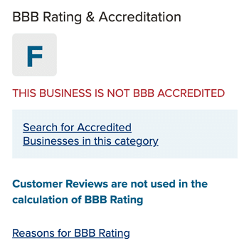 wealthery review bbb rating and accreditation