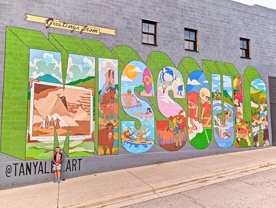 Taylor Family at Postcard Mural Street Art Missoula Montana 1