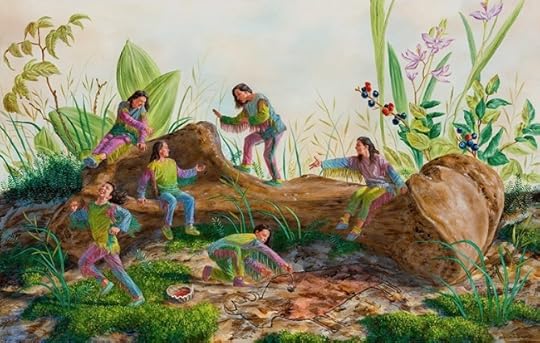 Kent Monkman, Giants Walked the Earth, 2022. Acrylic on canvas, 27 in. x 42.5 in.