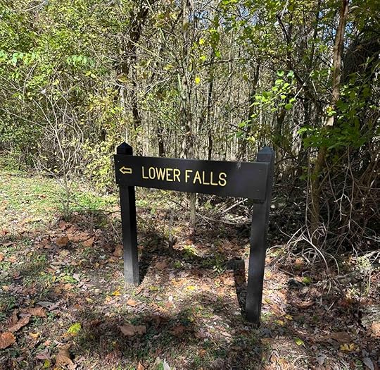 sign to lower falls