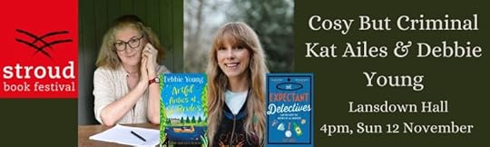 banner ad for Cosy But Criminal talk at Stroud Book Festival with Kat Ailes