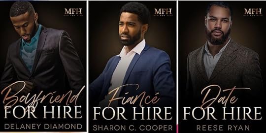 Three-book black romance series with men on the covers.