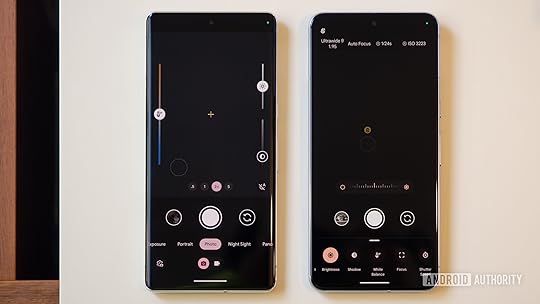 google pixel 8 pro camera manual controls vs pixel 7 pro sliders 1