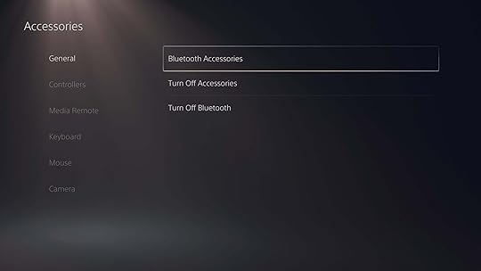 ps5 general menu