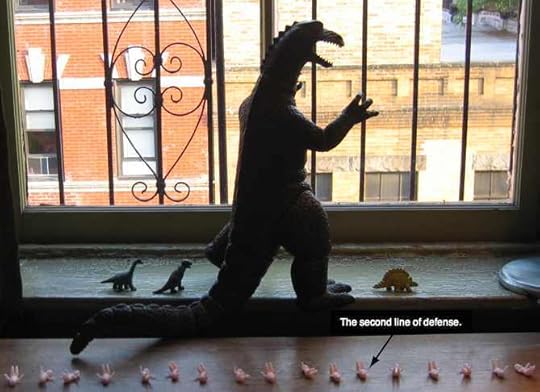 Godzilla Protecting My Apartment