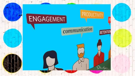 wall art about employee engagement communications and training evaluations
