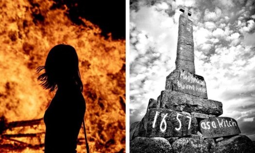 spooky article on witch burnings
