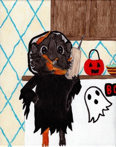 Rachel E Smith guinea pig painting