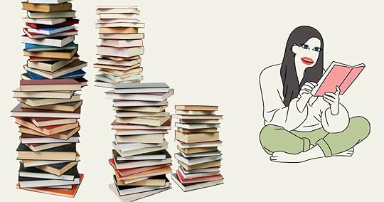 book piles