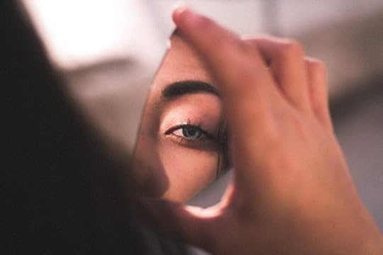 redemption, image of woman in broken mirror