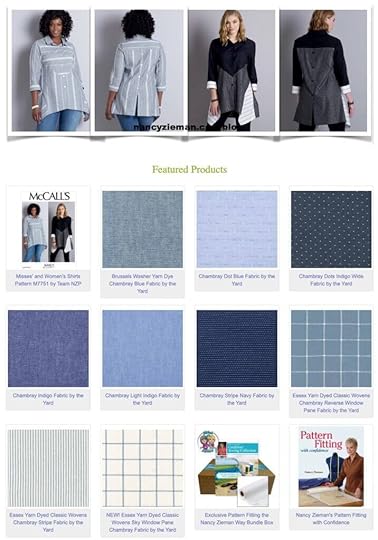 Chambray Fabrics Featuring McCalls 7751 Button Down Blouse Pattern