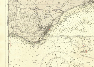 sea chart of Beachy Head Sussex England, with Royal Sovereign shoal