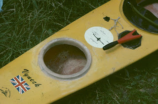 deck mounted bilge pump on a kayak