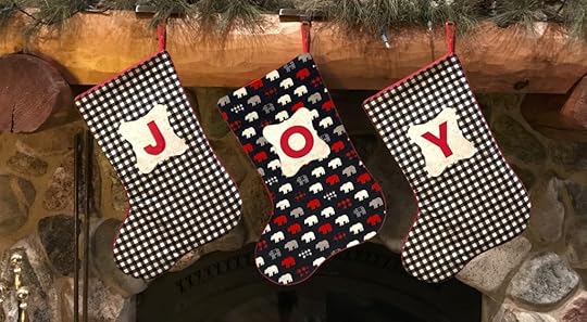 2020 Monogrammed Christmas Stocking Sewing Tutorial at The Nancy Zieman Productions Blog JOY Stockings