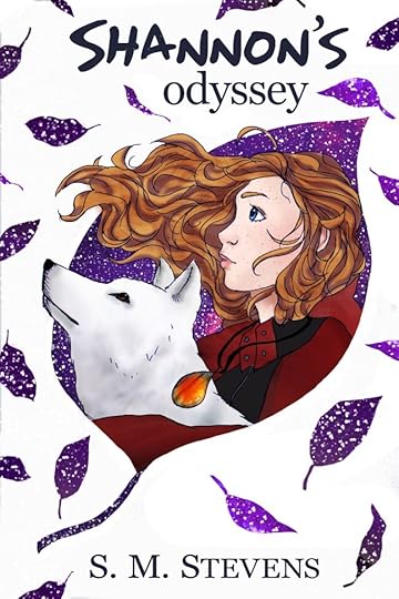 cover of Shannon's Odyssey showing young girl and white wolf