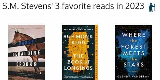 S.M. Stevens' 3 favorite reads in 2023 with book covers