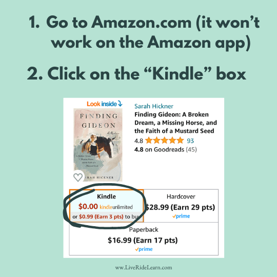 Go to Amazon.com (the app doesn't allow it) and click on the kindle box