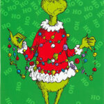 ADE 20994 223 03 How the Grinch Stoe Christmas Ho Ho Ho Fabric Panel