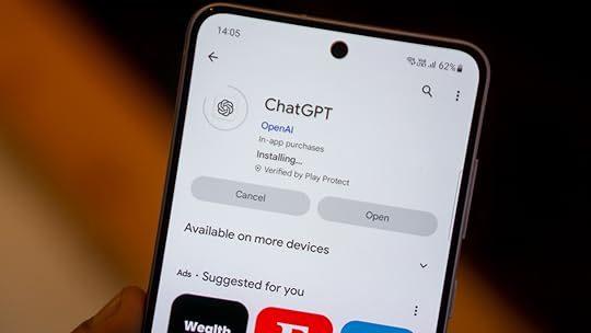 ChatGPT stock photo installing app