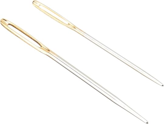 2 embroidery or darning needles