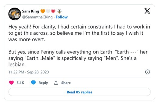 List of Shows and Movies pushing the LGBTQ agenda, www.thescottsmithblog.com, Ducktales writer confirms Penumbra is queer tweet