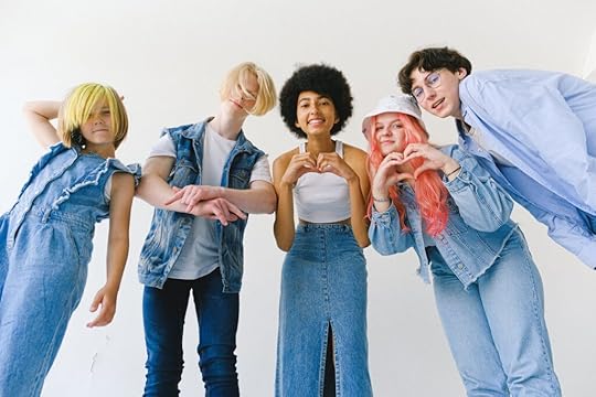 A diverse group of teenagers. Distinction is a YA character development that can authentically connect with readers.