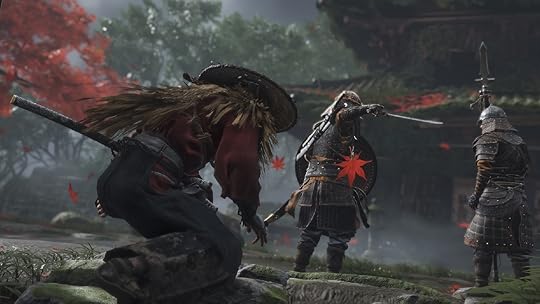 Ghost of Tsushima's main character prepares to battle foes.