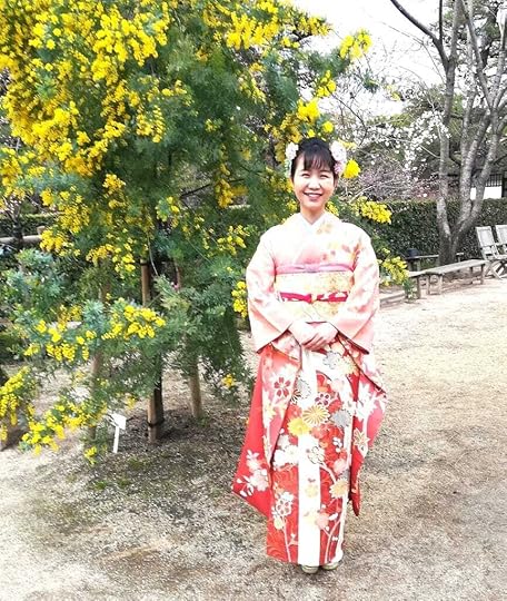 Japanese lady in the garden