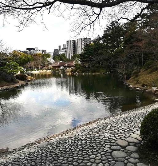 pebble beach in the japanese gardens