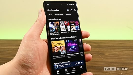 Spotify home screen UI
