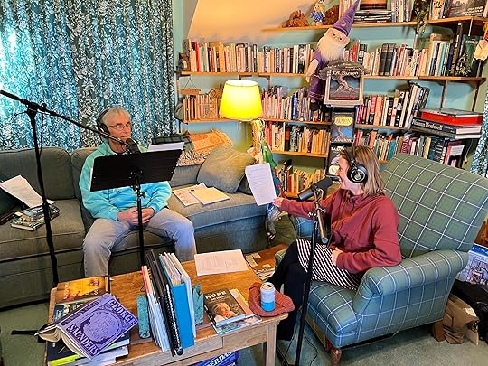 T. A. Barron recording podcast, reading Jill Santopolo's book, 