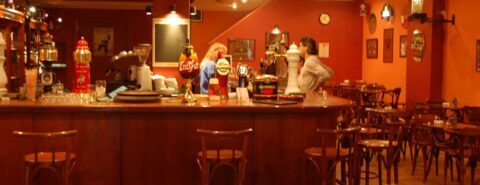 A small bar's tap room