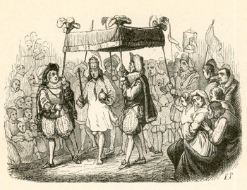 Illustration by Vilhelm Pedersen of Hans Christian Andersen’s Kejserens nye klæder