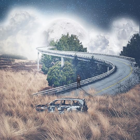 highway ending in a field of grass