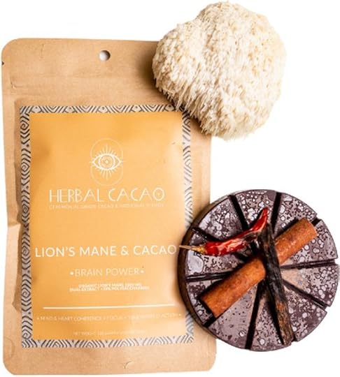 Herbal Cacao - LION'S MANE & 100% pure, Raw Ceremonial Grade CACAO -