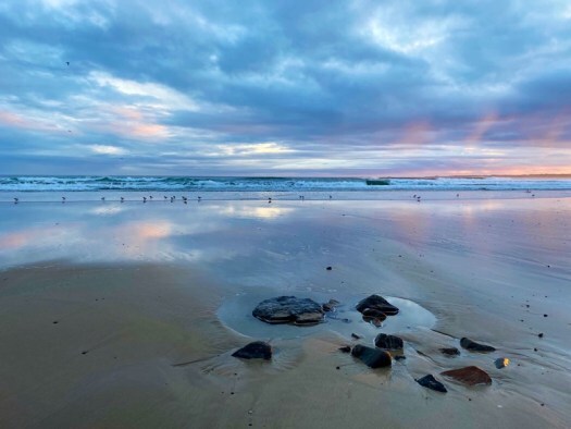 sunrise over Fraserburgh beach near Tiger Hill