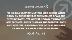 A Mustard Seed of Faith Part 1 – Mark 4:31-32